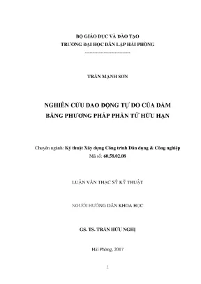 Luận văn thạc sĩ nghiên cứu dao động tự do của dầm bằng phương pháp phần tử hữu hạn