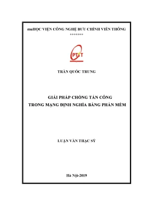 Luận văn thạc sĩ giải pháp chống tấn công trong mạng định nghĩa bằng phần mềm