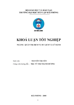 Luận văn thực trạng và giải pháp nâng cao chất lượng phục vụ của bộ phận lễ tân tại khách sạn avani harbourview hải phòng