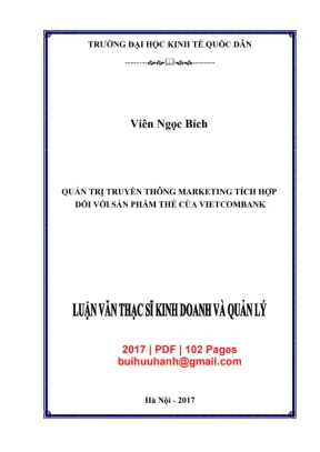 Luận văn thạc sĩ kinh doanh và quản lý quản trị truyền thông marketing tích hợp đối với sản phẩm thẻ của vietcombank