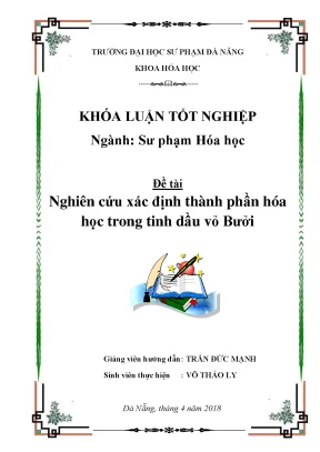 Luận văn thạc sĩ nghiên cứu xác định thành phần hóa học trong tinh dầu vỏ bưởi