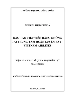Luận văn thạc sĩ quản trị nhân lực đào tạo tiếp viên hàng không tại trung tâm huấn luyện bay vietnam airlines