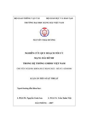Luận án tiến sĩ kỹ thuật nghiên cứu quy hoạch tối ưu mạng đài bờ mf trong hệ thống gmdss việt nam