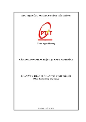 Luận văn văn hóa doanh nghiệp tại vnpt ninh bình