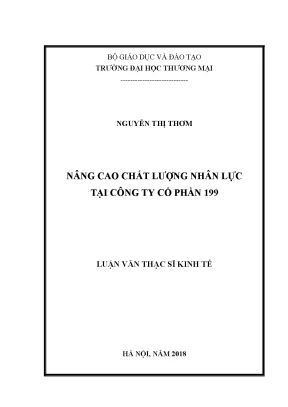 Luận văn nâng cao chất lượng nhân lực tại công ty cổ phần 199 2