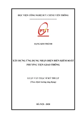 Luận văn xây dựng ứng dụng nhận diện biển kiểm soát phương tiện giao thông