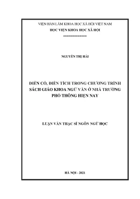 Luận văn thạc sĩ điển cố điển tích trong chương trình sách giáo khoa ngữ văn ở nhà trường phổ thông hiện nay