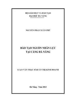 Luận văn thạc sĩ đào tạo nguồn nhân lực tại cảng đà nẵng