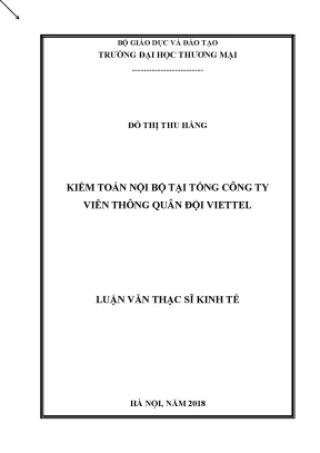 Luận văn kiểm toán nội bộ tại tổng công ty viễn thông quân đội viettel 1