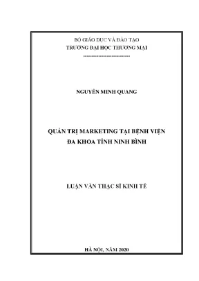 Luận văn quản trị marketing tại bệnh viện đa khoa tỉnh ninh bình