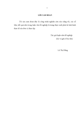 Luận văn học viện tài chính aof thủ tục hải quan đối với hàng hóa nhận gia công cho thương nhân nước ngoài tại chi cục hải quan hưng yên