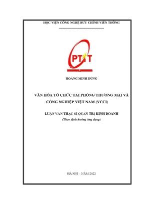 Luận văn văn hóa tổ chức tại phòng thương mại và công nghiệp việt nam vcci