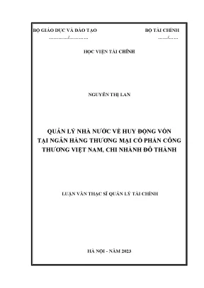 Luận văn thạc sĩ kinh tế