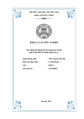 Luận văn xây dựng hệ thống hỗ trợ tương tác trong quá trình điều trị bệnh nhân từ xa
