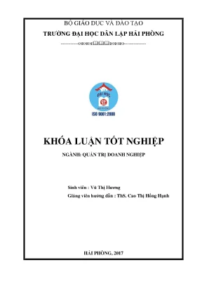 Luận văn phân tích tài chính và một số biện pháp cải thiện tình hình tài chính của công ty cổ phần du lịch dịch vụ hải phòng