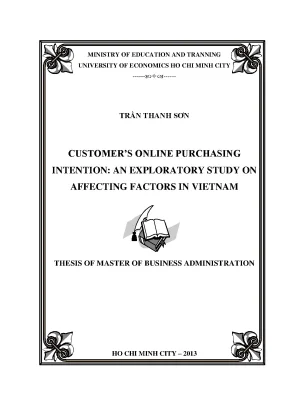 Luận văn thạc sĩ customers online purchasing intention an exploratory study on affecting factors in vietnam