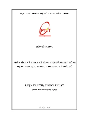 Luận văn phân tích và thiết kế tăng hiệu năng hệ thống mạng wifi tại trường cao đẳng nghề lý thái tổ
