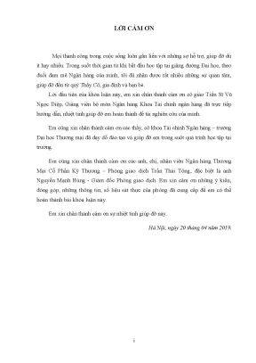 Luận văn phát triển cho vay khách hàng cá nhân tại ngân hàng thương mại cổ phần kỹ thương phòng giao dịch trần thái tông