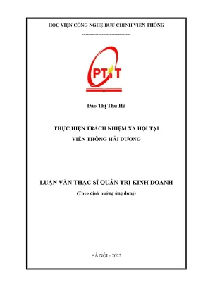 Luận văn thực hiện trách nhiệm xã hội tại viễn thông hải dương