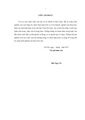 Luận văn chính sách thu hút vốn đầu tư dân doanh trên địa bàn tỉnh hà nam