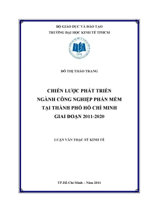 Luận văn thạc sĩ chiến lược phát triển ngành công nghiệp phần mềm tại thành phố hồ chí minh luận văn thạc sĩ