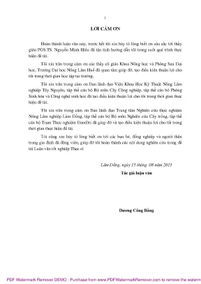 Luận văn thạc sĩ đánh giá đặc điểm nông sinh học của một số dòng vô tính cà phê chè trồng thử nghiệm tại đà lạt lâm đồng