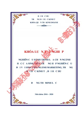 Luận văn thạc sĩ nghiên cứu hành trình lựa chọn ngành học của sinh viên trường hợp nghiên cứu đối với sinh viên ngành marketing trường đại học kinh tế đại học huế