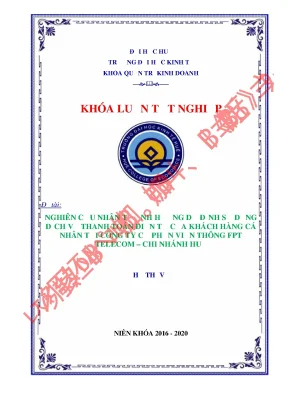 Luận văn thạc sĩ nghiên cứu nhân tố ảnh hưởng dự định sử dụng dịch vụ thanh toán điện tử của khách hàng cá nhân tại công ty cổ phần viễn thông fpt telecom chi nhánh huế