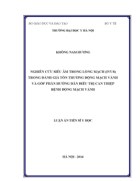 Luận án tiến sĩ nghiên cứu siêu âm trong lòng mạch ivus trong đánh giá tổn thương động mạch vành và góp phần hướng dẫn điều trị can thiệp bệnh động mạch vành