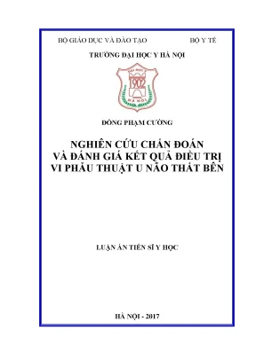 Luận án tiến sĩ nghiên cứu chẩn đoán và đánh giá kết quả điều trị vi phẫu thuật u não thất bên