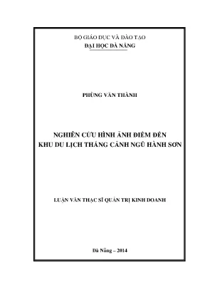 Luận văn thạc sĩ nghiên cứu hình ảnh điểm đến khu du lịch thắng cảnh ngũ hành sơn
