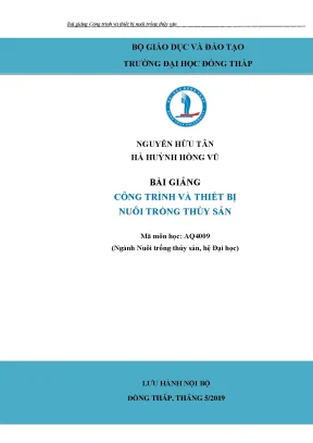 Luận văn bài giảng công trình và thiết bị nuôi trồng thủy sản