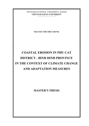 Luận văn thạc sĩ coastal erosion in phu cat district binh dinh province in the context of climate change and adaptation measures