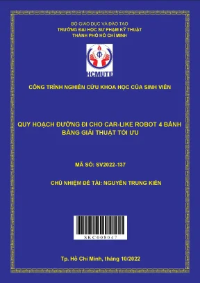 Luận văn thạc sĩ quy hoạch đường đi cho car like robot 4 bánh bằng giải thuật tối ưu