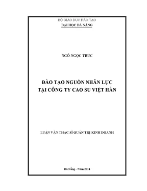 Luận văn thạc sĩ đào tạo nguồn nhân lực tại công ty cao su việt hàn