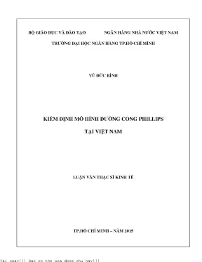 Kiểm định mô hình đường cong phillips tại việt nam luận văn thạc sĩ kinh tế