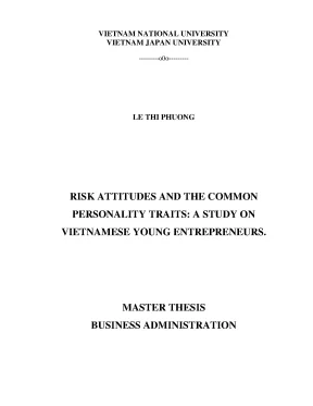 Luận văn thạc sĩ risk attitudes and the common personality traits a study on vietnamese young entrepreneurs