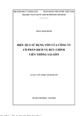 Hiệu quả sử dụng vốn của công ty cổ phần dịch vụ bưu chính viễn thông sài gòn luận văn thạc sĩ tài chính ngân hàng