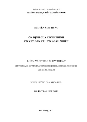 Luận văn ổn định của công trình có xét đến yếu tố ngẫu nhiên