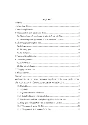Luận văn quản lý di tích khảo cổ cát tiên lâm đồng