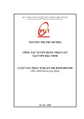 Luận văn công tác tuyển dụng nhân lực tại vnpt bắc ninh