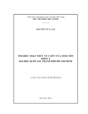 Luận văn thạc sĩ tìm hiểu nhận thức về y đức của sinh viên khoa y đại học quốc gia thành phố hồ chí minh
