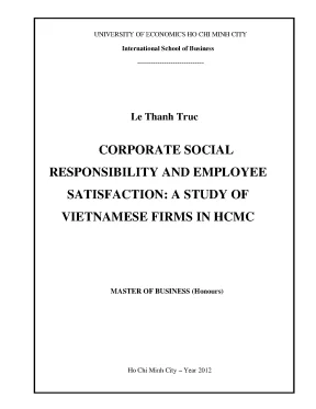 Luận văn thạc sĩ corporate social responsibility and employee satisfaction a study of vietnamese firms in hcmc