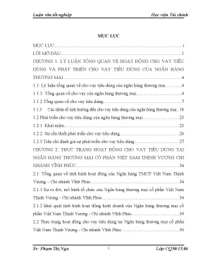 Luận văn học viện tài chính aof phát triển cho vay tiêu dùng tại ngân hàng thương mại cổ phần việt nam thinh vượng chi nhánh vĩnh phúc