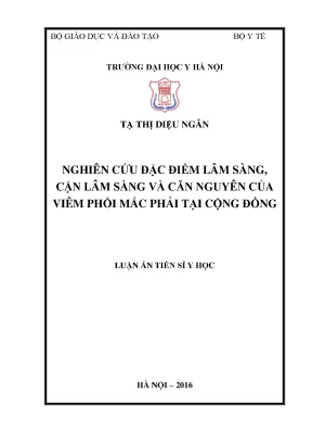 Luận án tiến sĩ nghiên cứu đặc điểm lâm sàng cận lâm sàng và căn nguyên của viêm phổi mắc phải tại cộng đồng