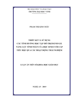 Luận văn thạc sĩ thiết kế và sử dụng các thht nhằm đánh giá nltt của hsccth qua các hoạt động trải nghiệm