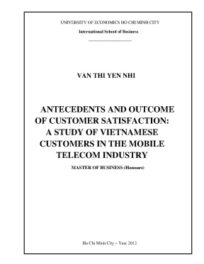 Luận văn thạc sĩ antecedents and outcome of customer satissfaction a study of vietnamese customers in the mobile telecom industry