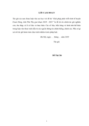 Luận văn giải pháp phát triển kinh tế huyện đoan hùng tỉnh phú thọ giai đoạn 2018 2022