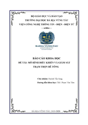 Luận văn thạc sĩ mô hình điều khiển và giám sát trạm trộn bê tông đề tài nghiên cứu khoa học