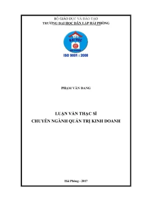Luận văn thạc sĩ phát triển đội ngũ giáo viên dạy nghề tại trường cao đẳng nghề du lịch và dịch vụ hải phòng